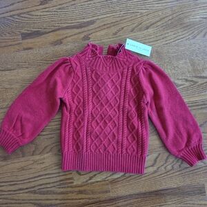 Janie and Jack Vibrant Red Knit Sweater